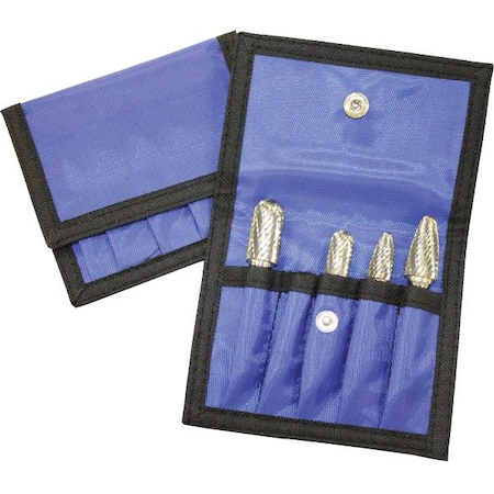 4pc. Alucut Bur Set In Blue Pouch No Logo